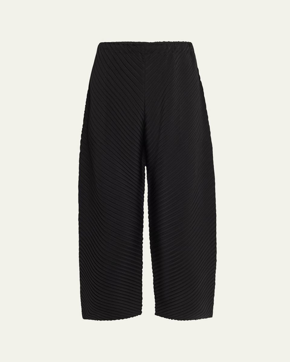 Vigor Pleats Cropped Wide-Leg Pants